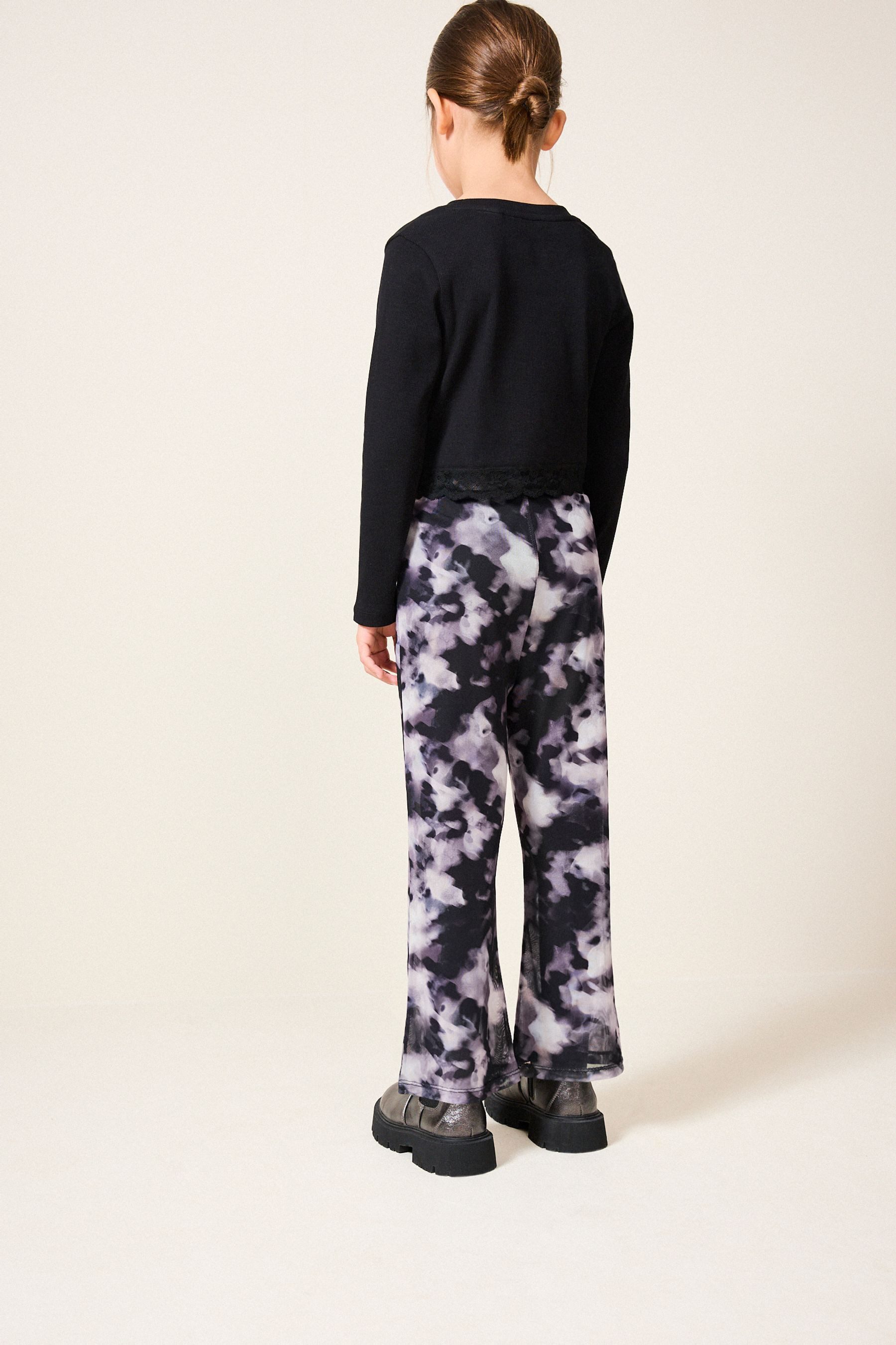 Next Leggings Mesh-Leggings mit ausgestelltem Bein (1-tlg)