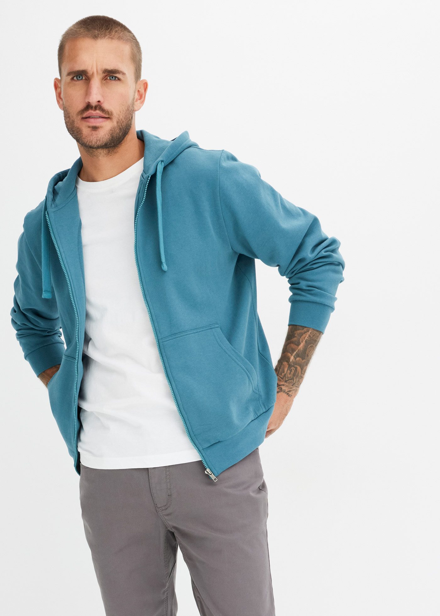 bonprix Kapuzensweatjacke Kapuzen-Sweatjacke mit Reißverschluss günstig online kaufen