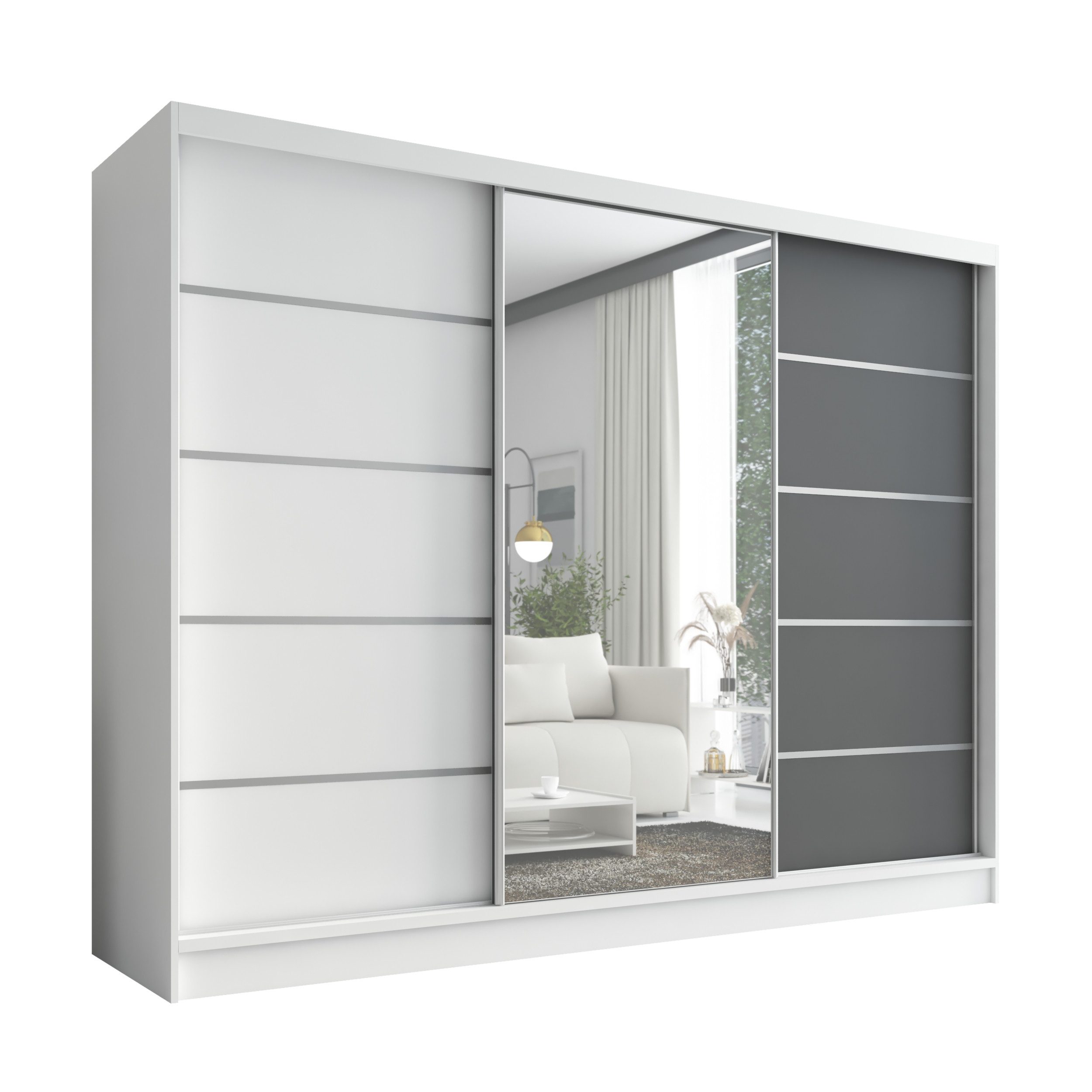 A&J MöbelLand GmbH Schiebetürenschrank AURELIA 1 mit 3 Schubladen und Spieg günstig online kaufen