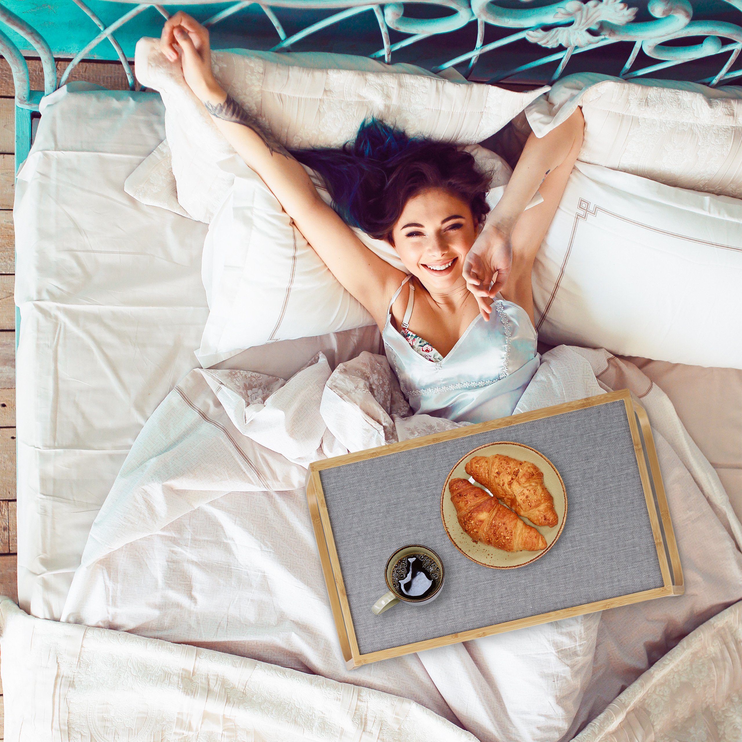 relaxdays Tabletttisch Betttablett klappbar Bambus günstig online kaufen