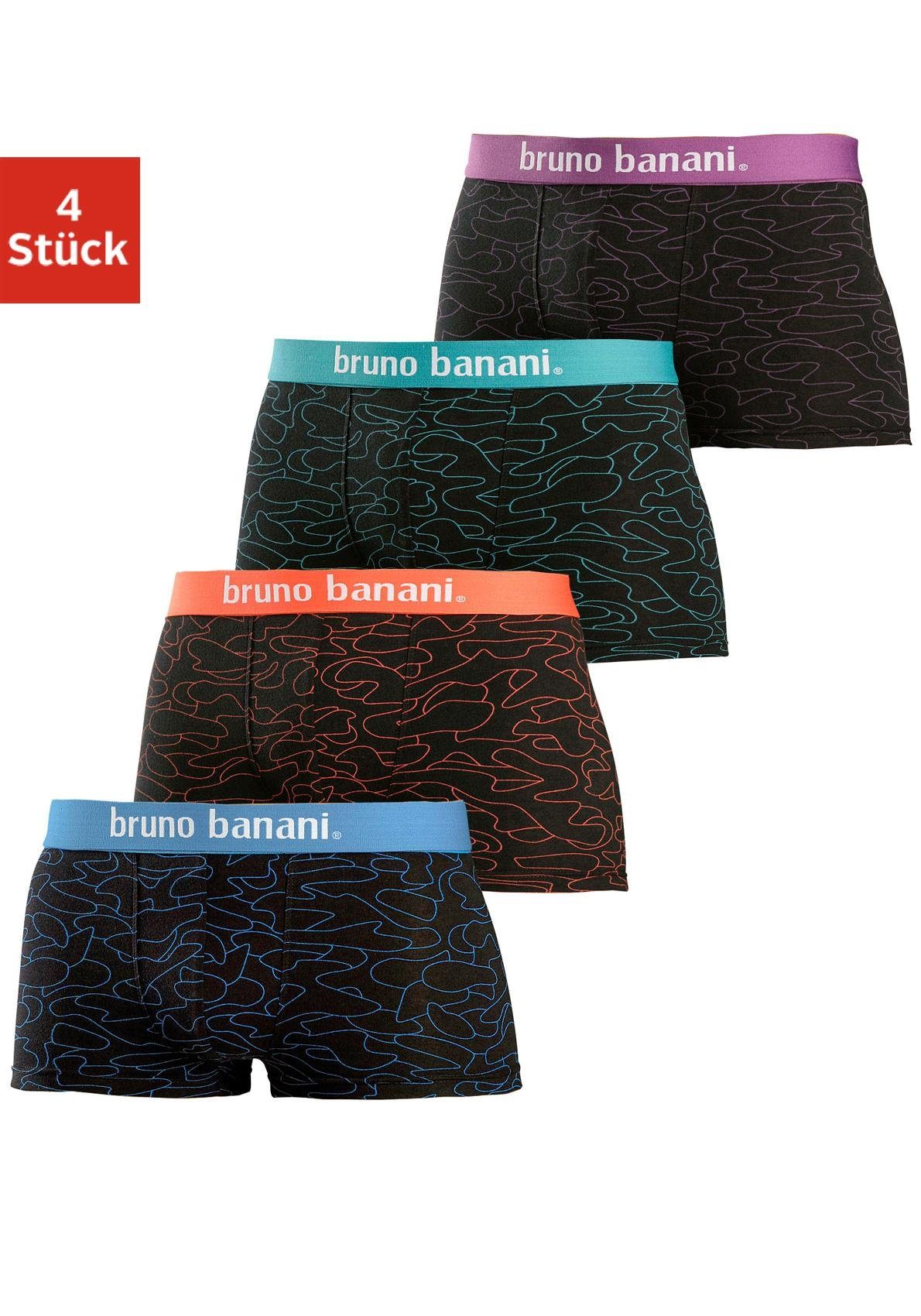 Bruno Banani Boxershorts (Packung, 4-St) in Hipster-Form uni oder gemustert