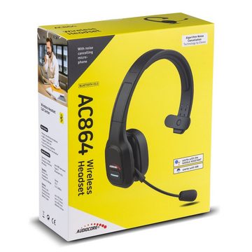 Audiocore AC864 Wireless-Headset (Google Assistant, Siri, Noise-Canceling Mikrofon [Aktive Geräuschunterdrückung], Freisprechfunktion, Bluetooth 5.0)