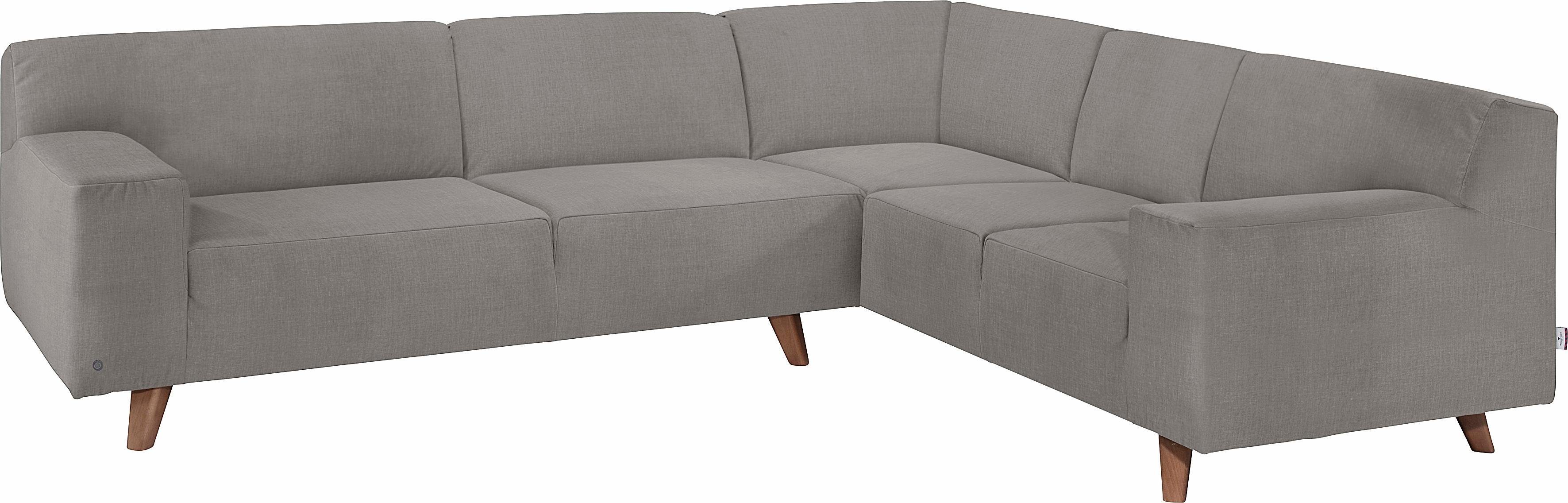 TOM TAILOR HOME Ecksofa NORDIC PURE, im Retrolook, Füße nussbaumfarben