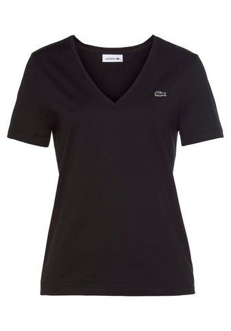 Lacoste Marškinėliai Damen-T-Shirt su V-Aussch...