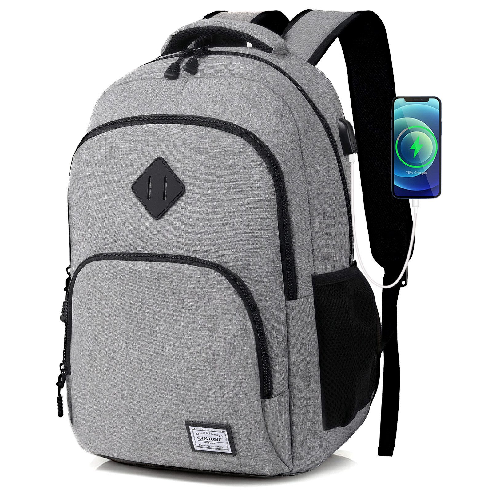 TAN.TOMI Rucksack Laptop Rucksack Herren Große Kapazität Casual Rucksack, f günstig online kaufen