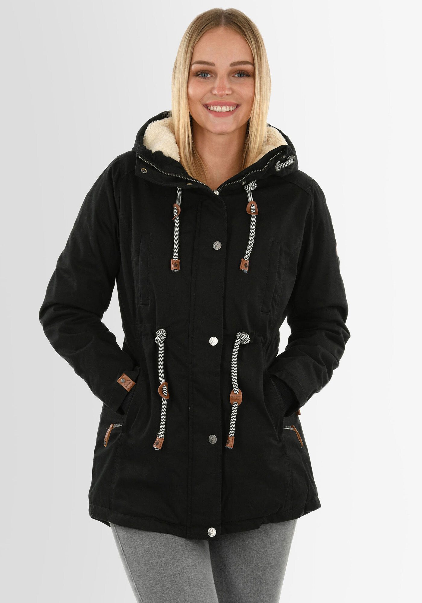 Navahoo Winterjacke Ireliaa mit warmen Teddyfell