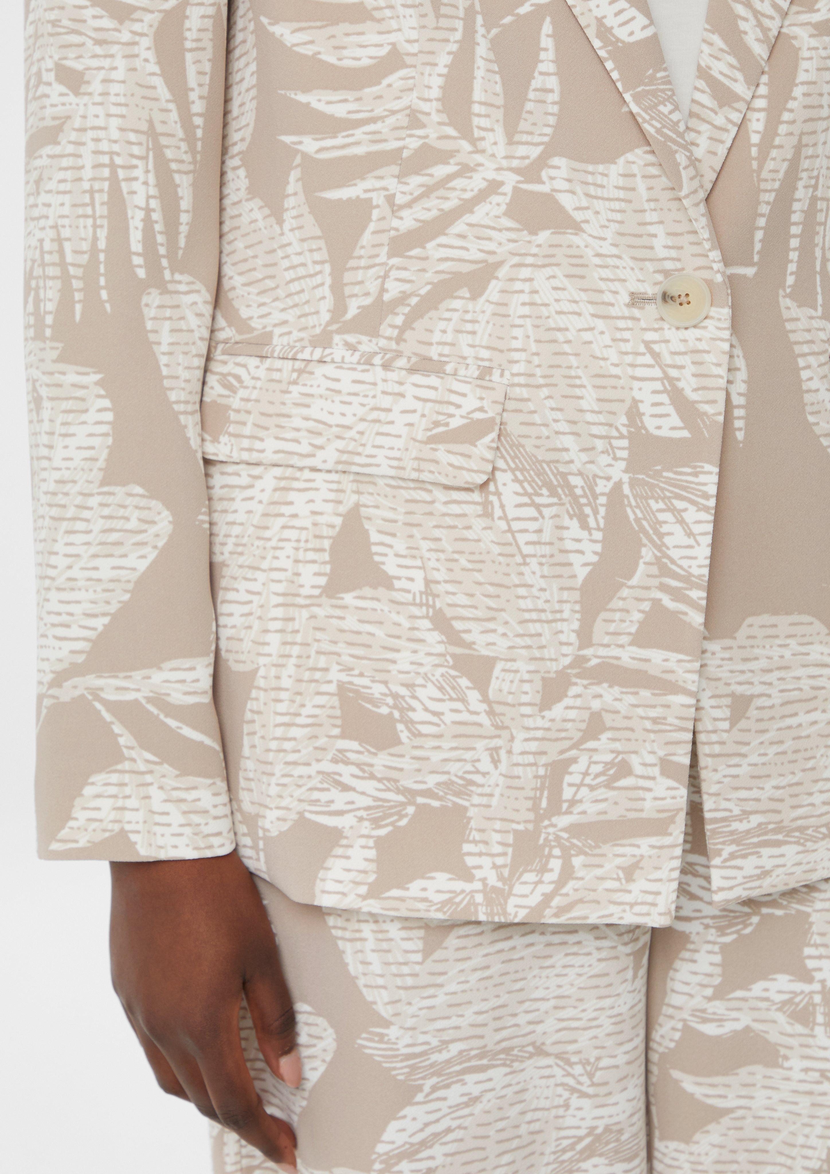 Comma Blusenblazer Modischer Crêpe-Blazer mit All-over-Print günstig online kaufen