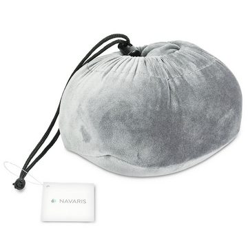Nackenstützkissen, Navaris, Memory Foam Reisekissen mit integrierter Tasche - Schaumstoff Kissen - Nackenrolle Nackenhörnchen Travel Pillow