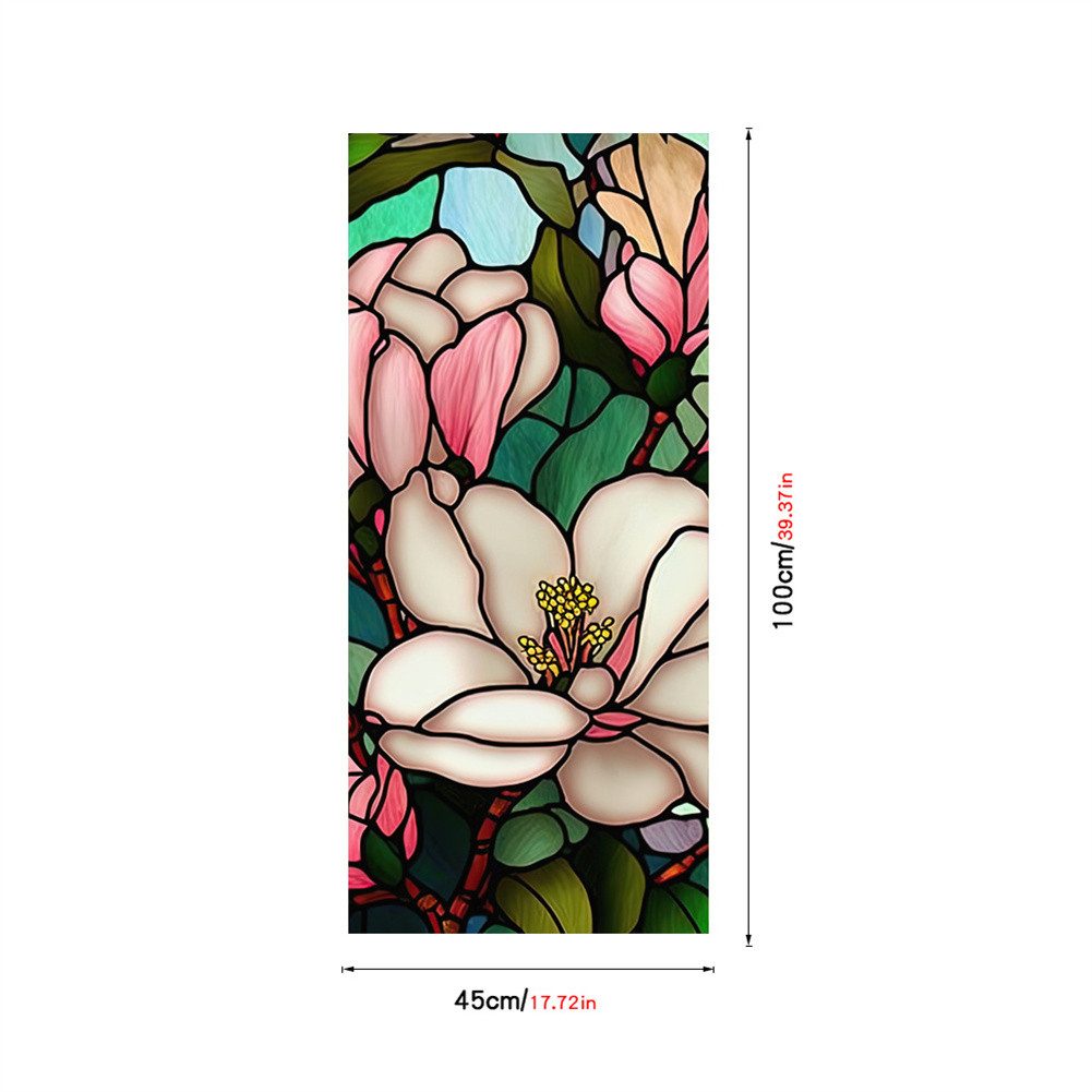 GarveeMore Fenstersticker Bunte florale Retro-Fensterfolie abnehmbar günstig online kaufen