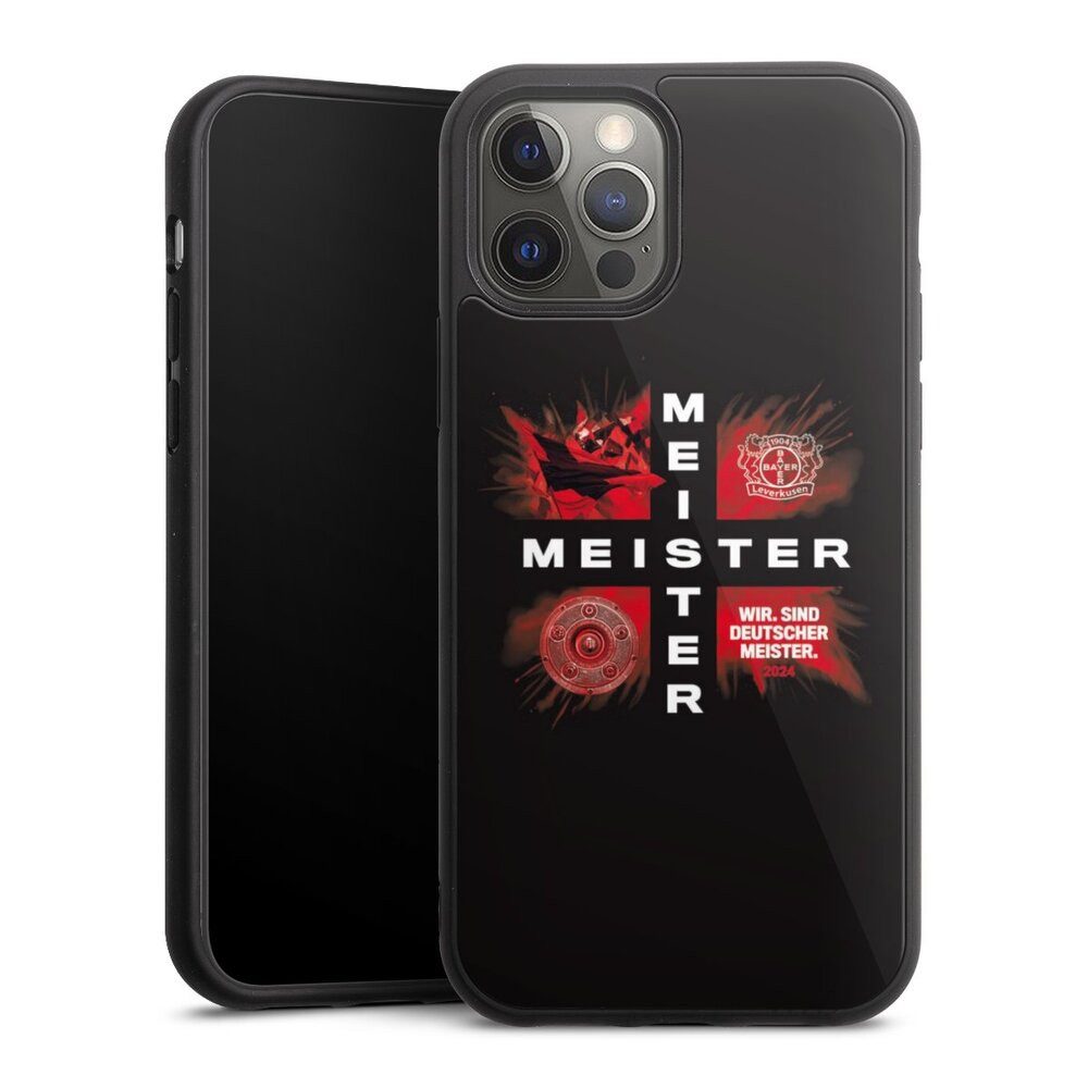 DeinDesign Handyhülle Bayer 04 Leverkusen Meister Offizielles Lizenzprodukt, Apple iPhone 12 Pro Gallery Case Glas Hülle