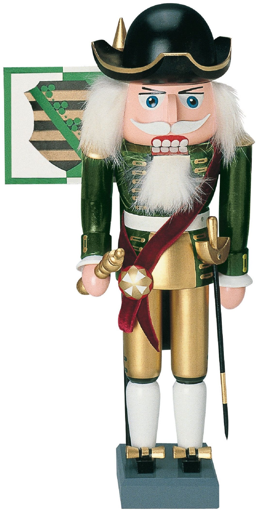 KWO Kunstgewerbe-Werkstätten Olbernhau GmbH Щипцы для орехов August der Starke klein - Höhe: 30 cm - 20941, Handarbeit aus dem Erzgebirge