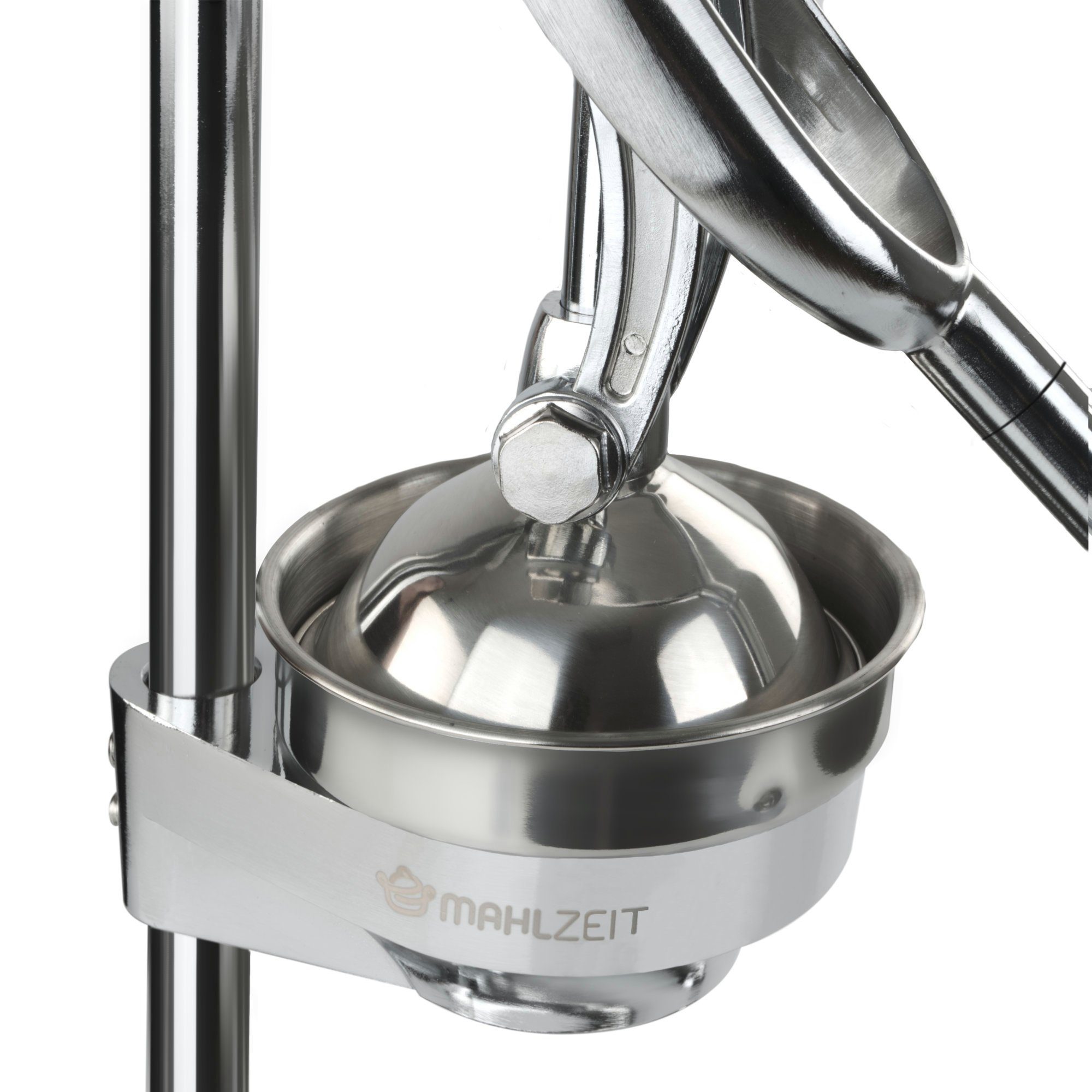 Mahlzeit Entsafter Edelstahl Saftpresse CORDOBA, silber, manueller Entsafter, für hartes Obst und Gemüse, sehr leise, leichte Reinigung