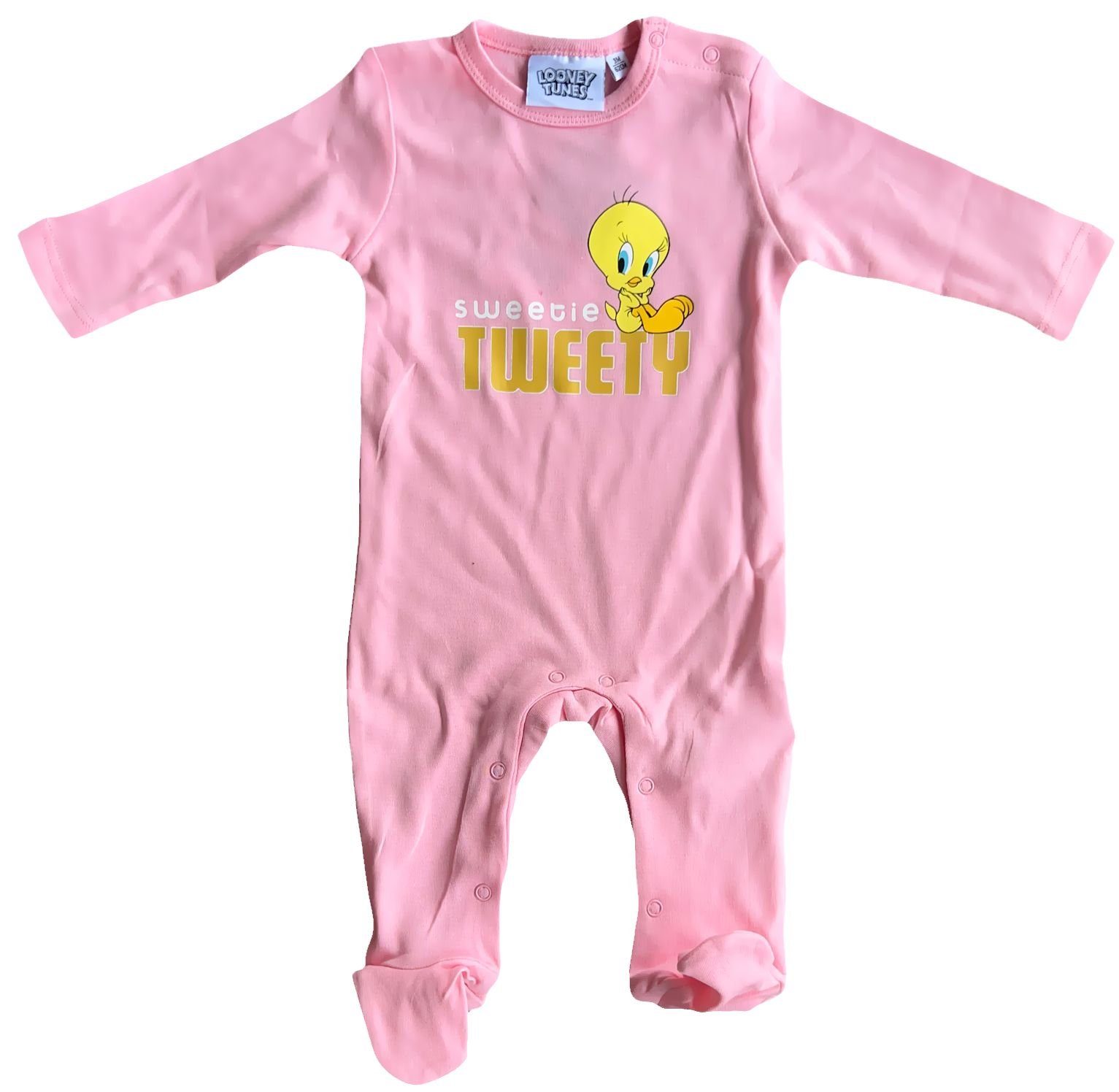 LOONEY TUNES Strampler Tweety Baby Overall Mädchen Strampler Body 3 6 12 18 24 Monate