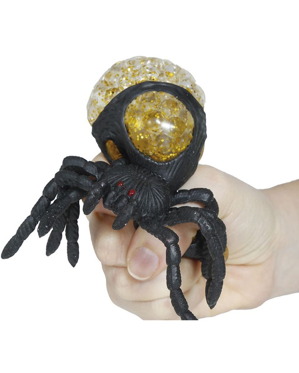 Horror-Shop Dekoobjekt Squishy Spinne Anti Stress Spielzeug – Goldener Bu