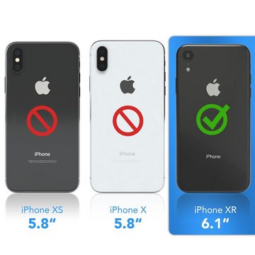 EAZY CASE Handyhülle Liquid Glittery Case für Apple iPhone XR 6,1 Zoll, Silikonhülle mit Glitzereffekt Hülle Glitzer Flüssig Back Cover Rot