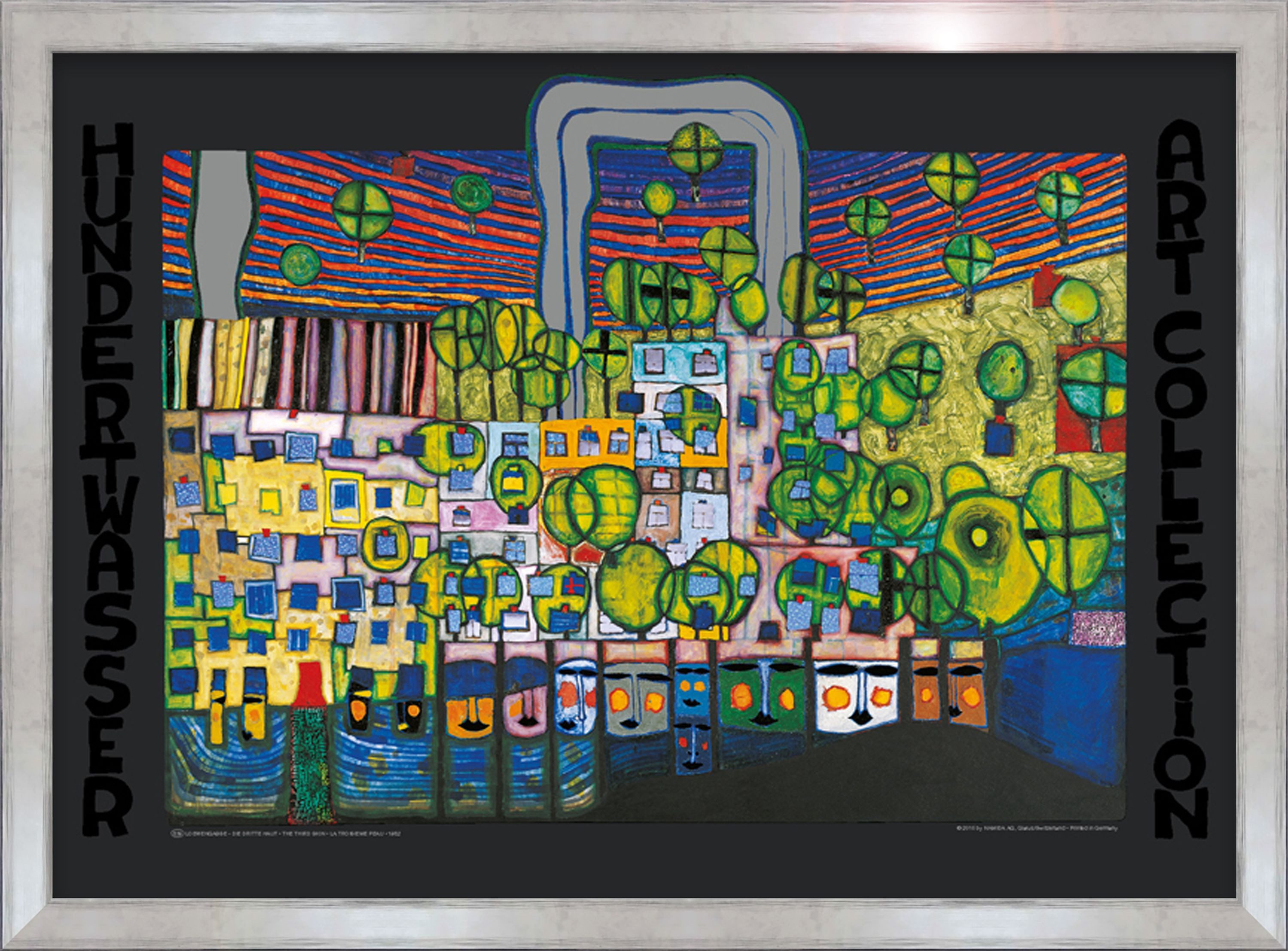 artissimo Bild mit Rahmen Hundertwasser Bild mit Rahmen / Poster gerahmt 72 günstig online kaufen