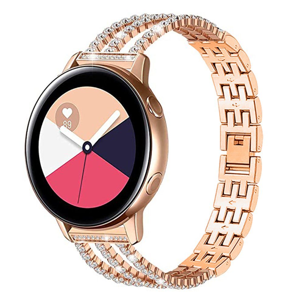 ELEKIN mm mm 2 40 Kompatibel mit Smartwatch-Armband Active Uhrenarmband Samsung Roségold 44 Galaxy