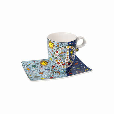 Goebel Tasse James Rizzi - Give Peace a Chance, Fine Bone China