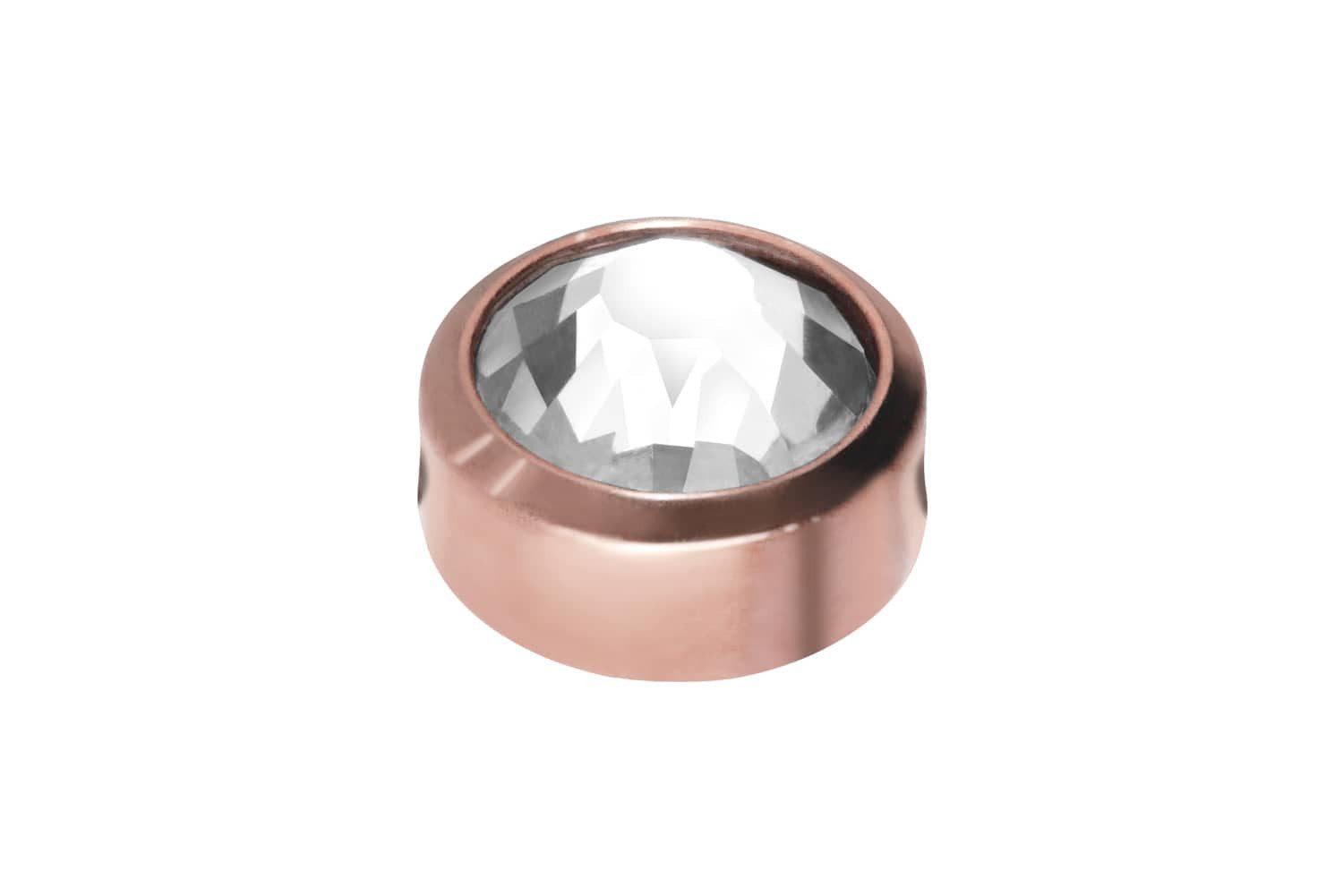 PIERCINGLINE Piercing-Set Chirurgenstahl Klemmdisc KRISTALL (Klemm-Aufsätze, 1-tlg)