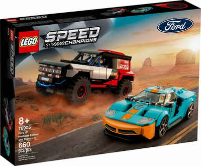 LEGO® Spielbausteine Speed Champions 76905 Ford GT Heritage Edition und Bronco R, (660 St)