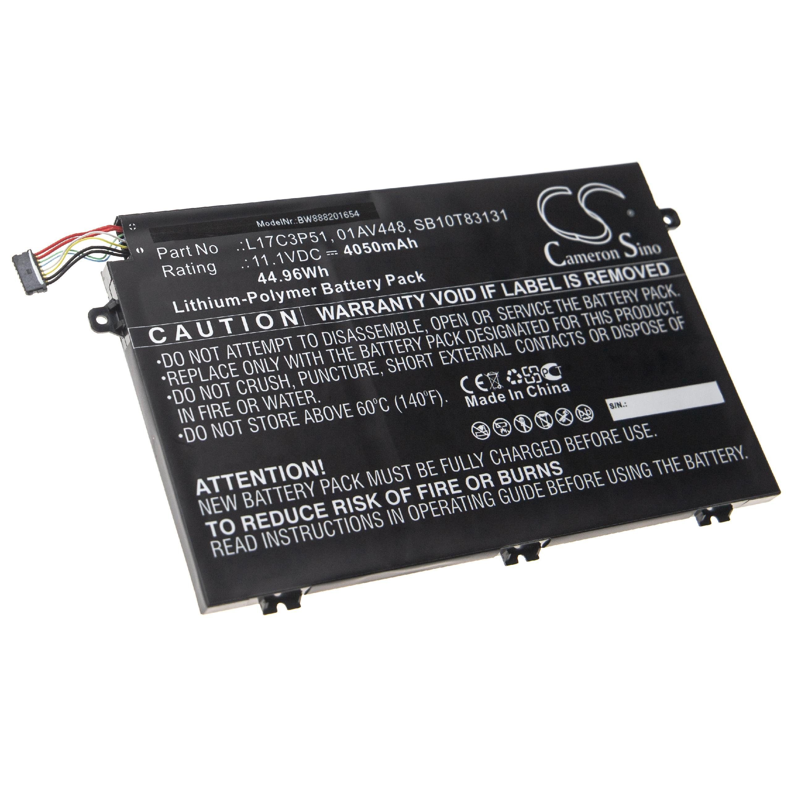 vhbw passend für Lenovo ThinkPad E580 16CD, E580 1HCD, E580 1JCD, E580 Laptop-Akku 4050 mAh