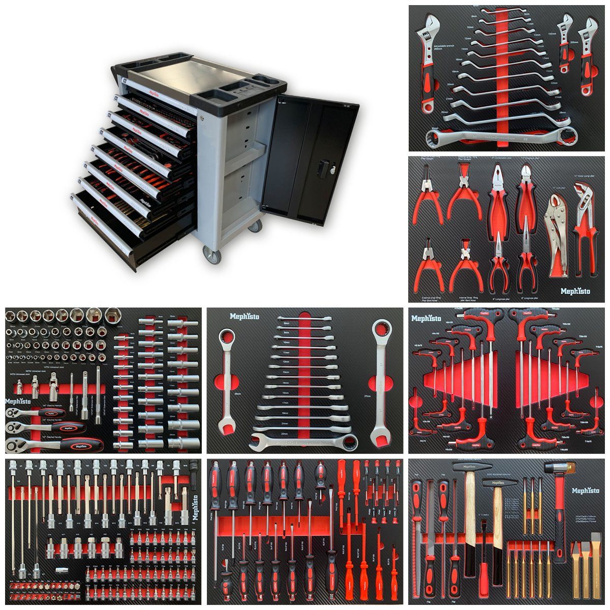 Mephisto-Tools Werkstattwagen, (fertig montiert und bestückt), 8 abschließb günstig online kaufen