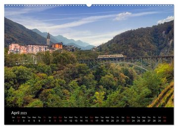 CALVENDO Wandkalender Ticino - Switzerland (Premium-Calendar 2023 DIN A2 Landscape)