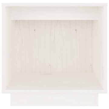 furnicato Nachttisch Nachttische 2 Stk. Weiß 40x30x40 cm Massivholz Kiefer