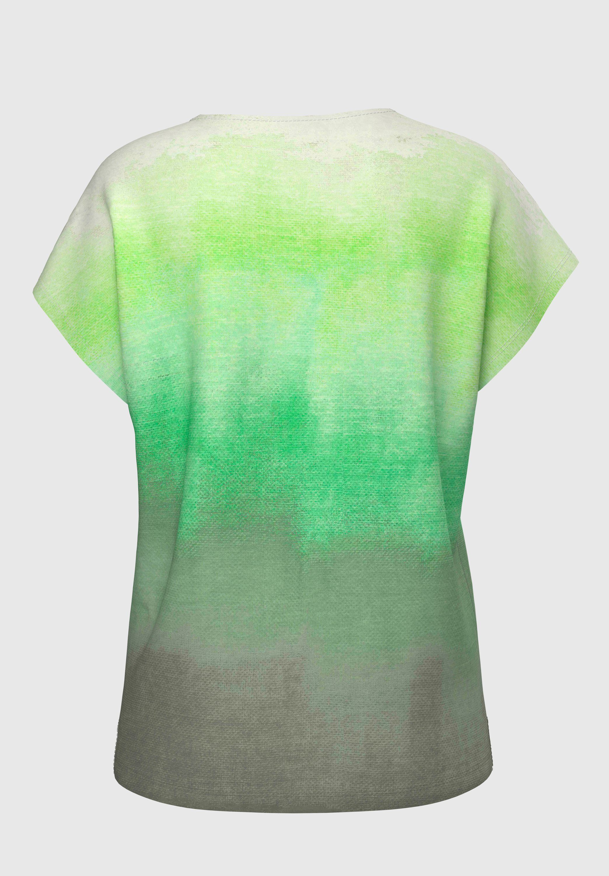 bianca Print-Shirt mit JULIE Trendfarben absoluten Frontmotiv mix coolem green in