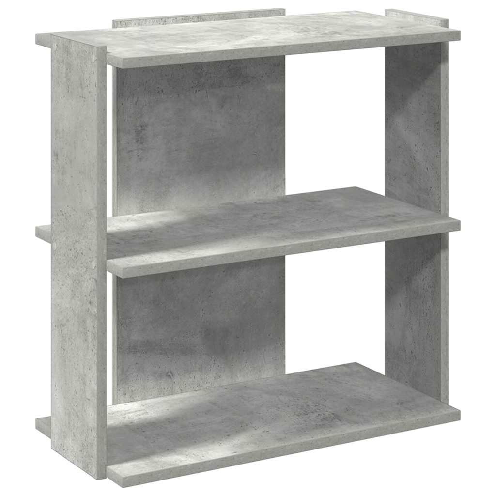 vidaXL Bücherregal Bücherregal 3 Böden Betongrau günstig online kaufen