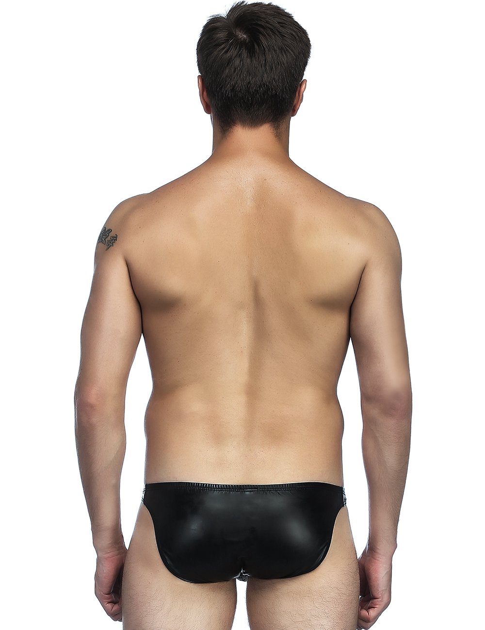 Lau-Fashion Slip Lack Leder Slip Herren Wetlook Boxershorts Männer Unterwäsche S/M/L/XL