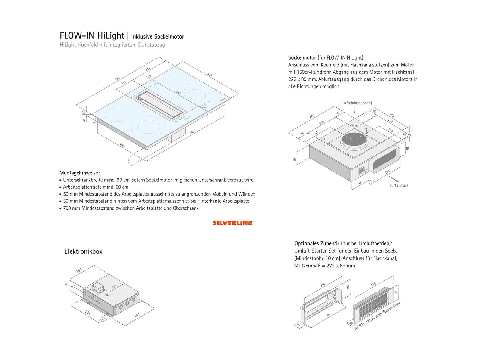 Silverline Elektro-Kochfeld FLHK800ESK, TouchControl-Bedienung