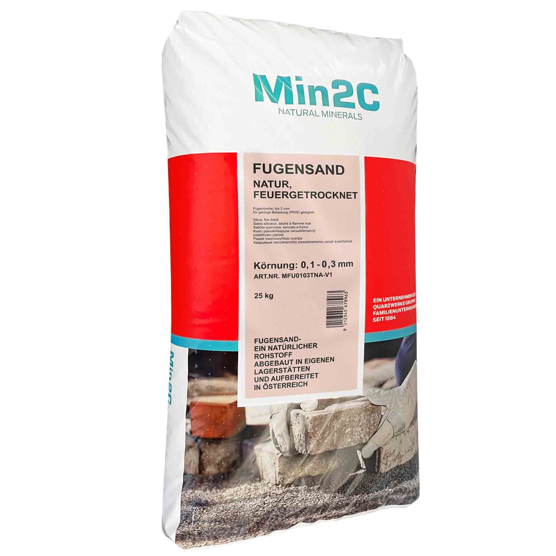 Min2C Fugensand Fugensand 25kg natur 0.1-0.3 mm Premium Quarzsand günstig online kaufen
