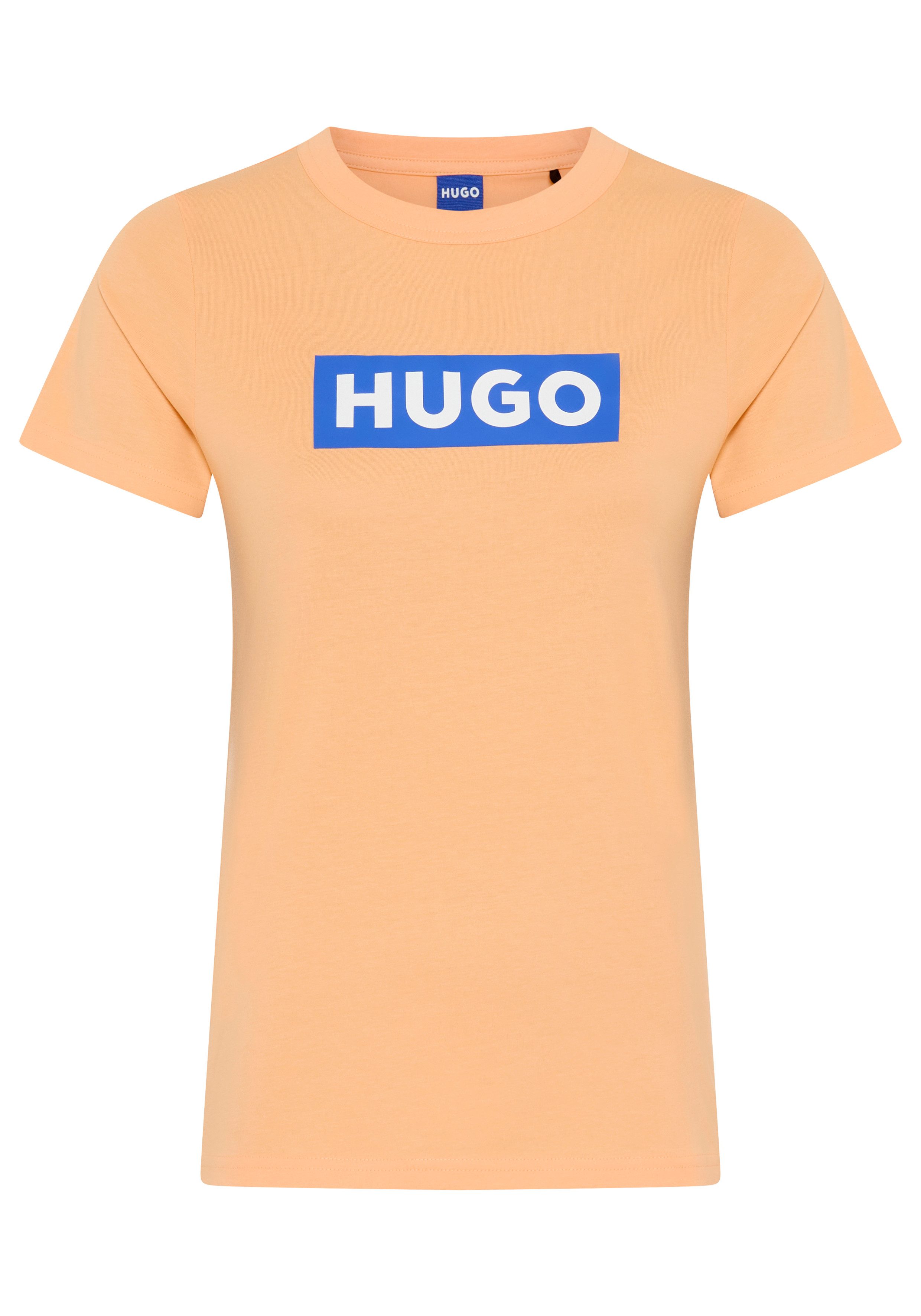HUGO Blue T-Shirt Classic Tee mit Rundhals, Logodruck