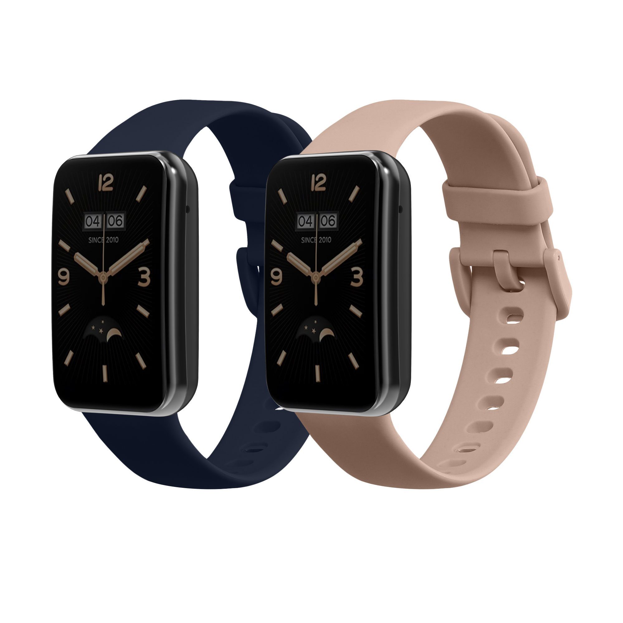 kwmobile 2x Uhrenarmband für Xiaomi Mi Band 7 Pro Armband Smartwatch, 2-tlg., Fitnesstracker Band Set aus TPU Silikon - Ersatzarmband Smartwatch