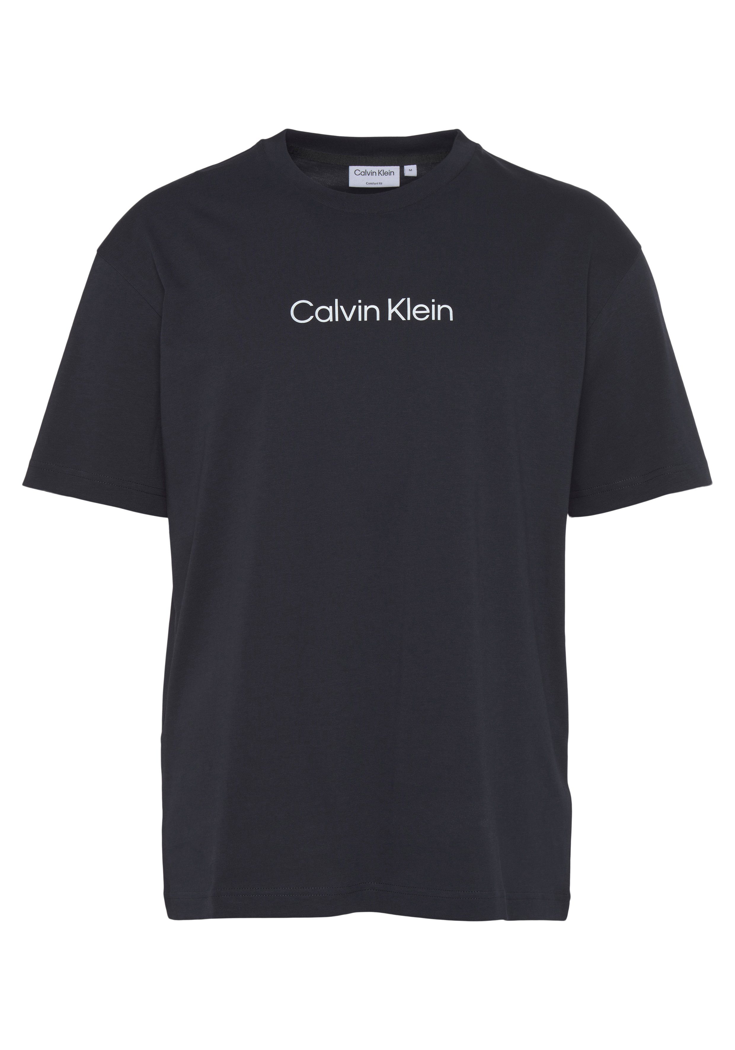 Calvin T-Shirt Night mit HERO Markenlabel T-SHIRT aufgedrucktem Sky COMFORT LOGO Klein