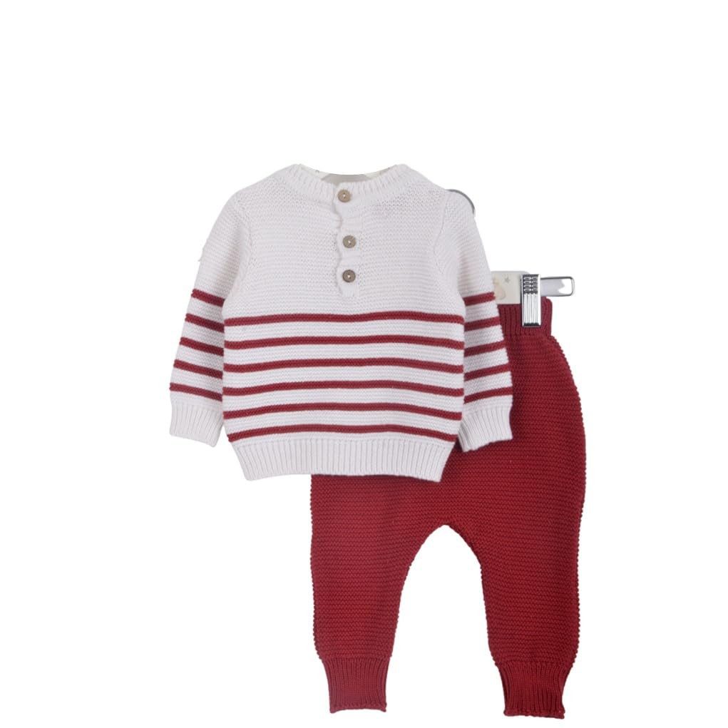 Rot-Gestreiftes Set