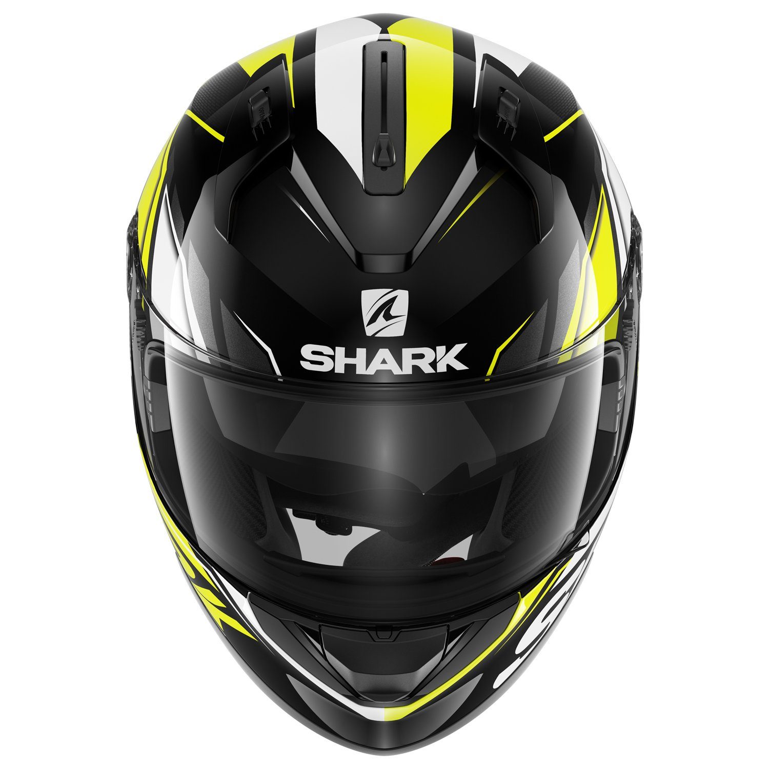 SHARK HELMETS Motorradhelm Ridill 1.2 Phaz schwarz-gelb-weiß, Rollerhelm 125er  Helm Touringhelm mit Sonnenblende