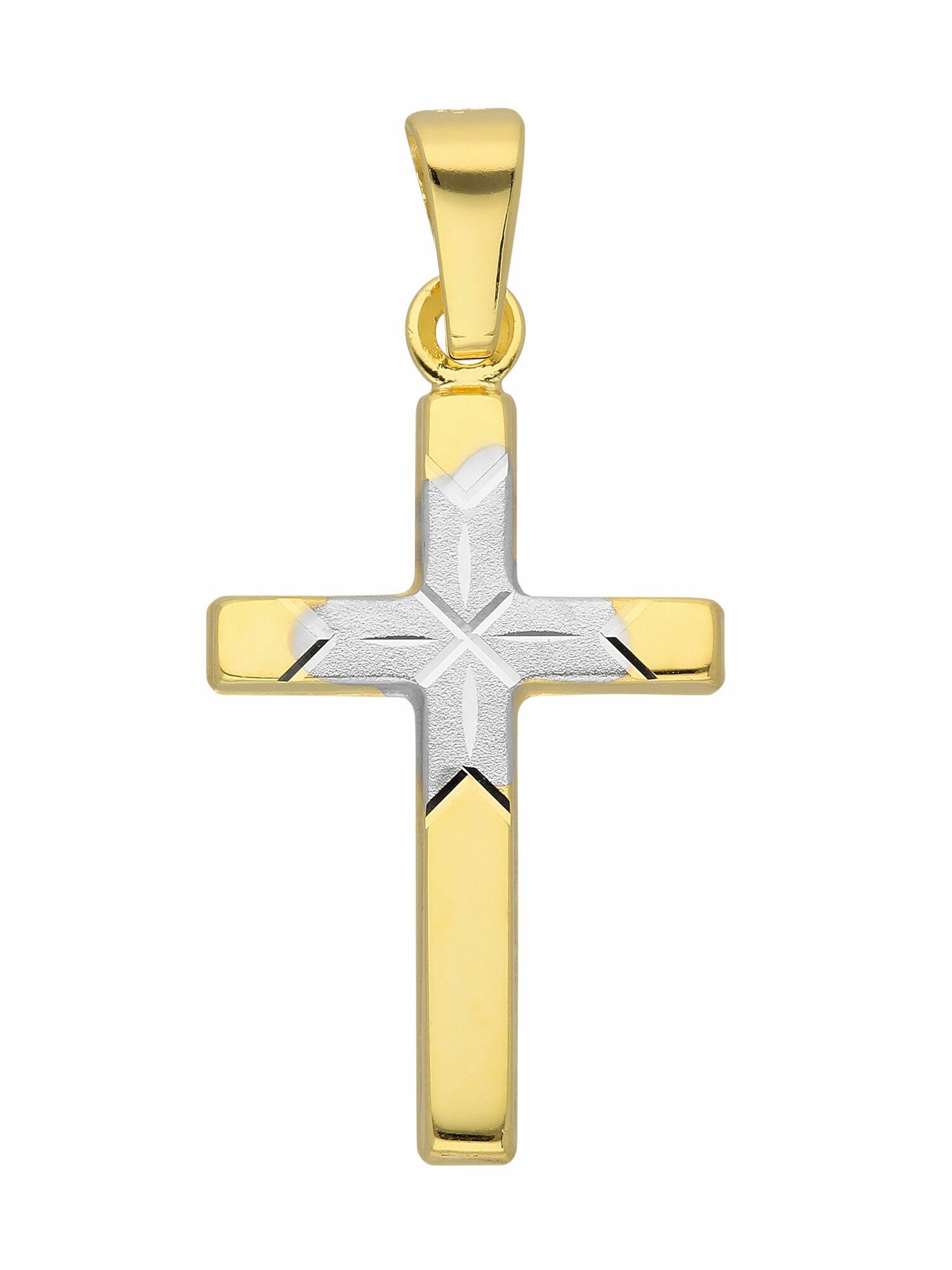 Adelia´s Kettenanhänger 333 Gold Kreuz Anhänger, Goldschmuck für Damen & Herren | Kettenanhänger