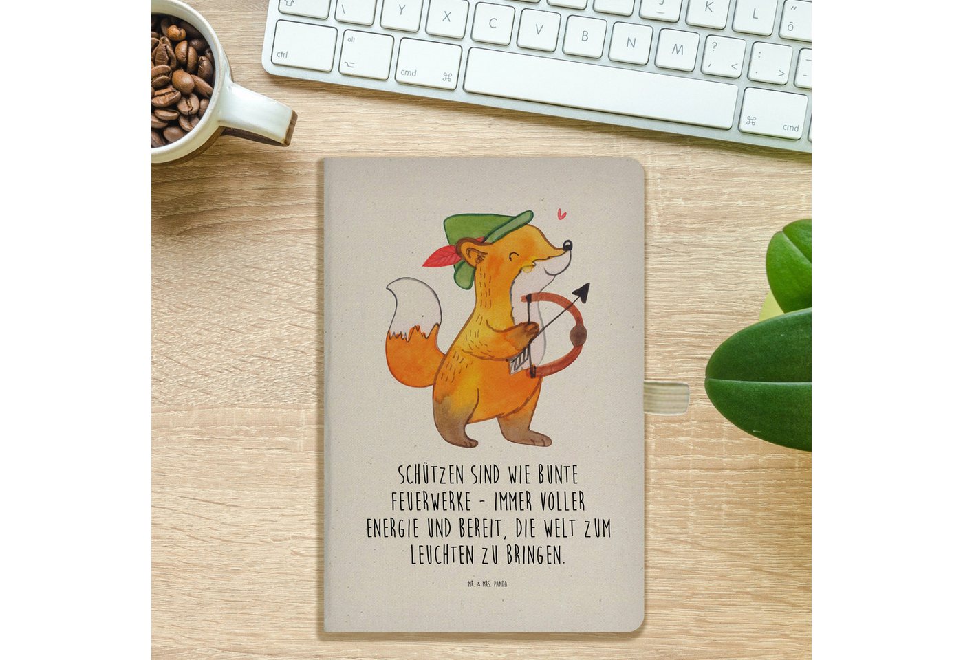 Thumbnail - Mr. & Mrs. Panda Notizbuch Schütze Astrologie - Transparent - Geschenk, Tierkreiszeichen, Sternz Mr. & Mrs. Panda, Hochw...