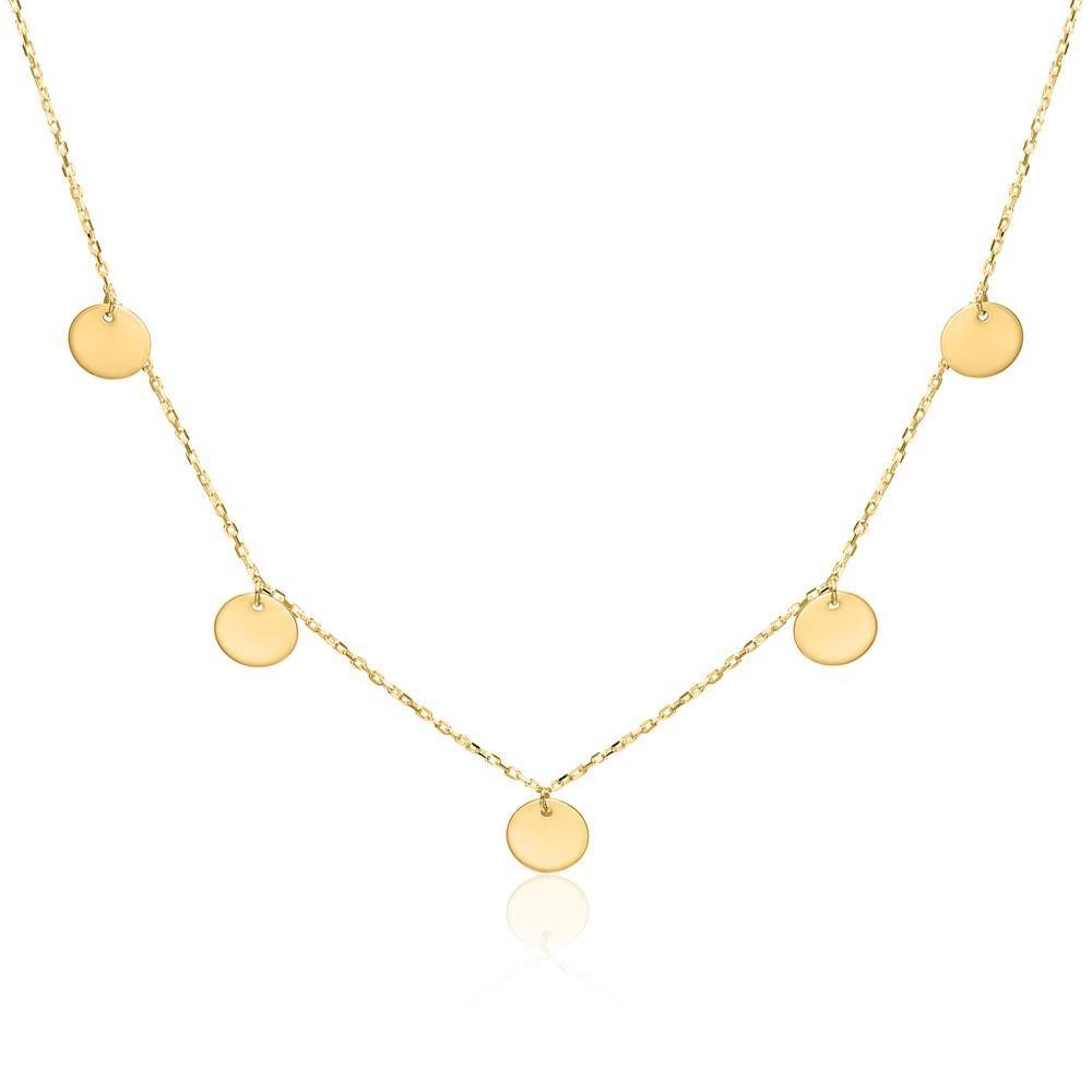 Goldkette Plättchen Kette für Damen aus 9K Gold von Unique