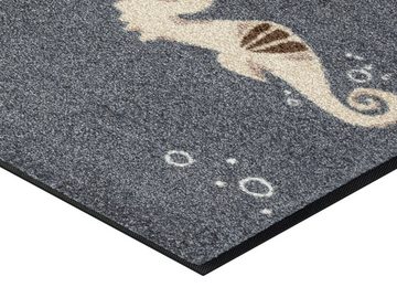 Fußmatte Seepferdchen Dodo & Ida, wash+dry by Kleen-Tex, rechteckig, Höhe: 7 mm, Schmutzfangmatte, rutschhemmend, In- und Outdoor geeignet, waschbar