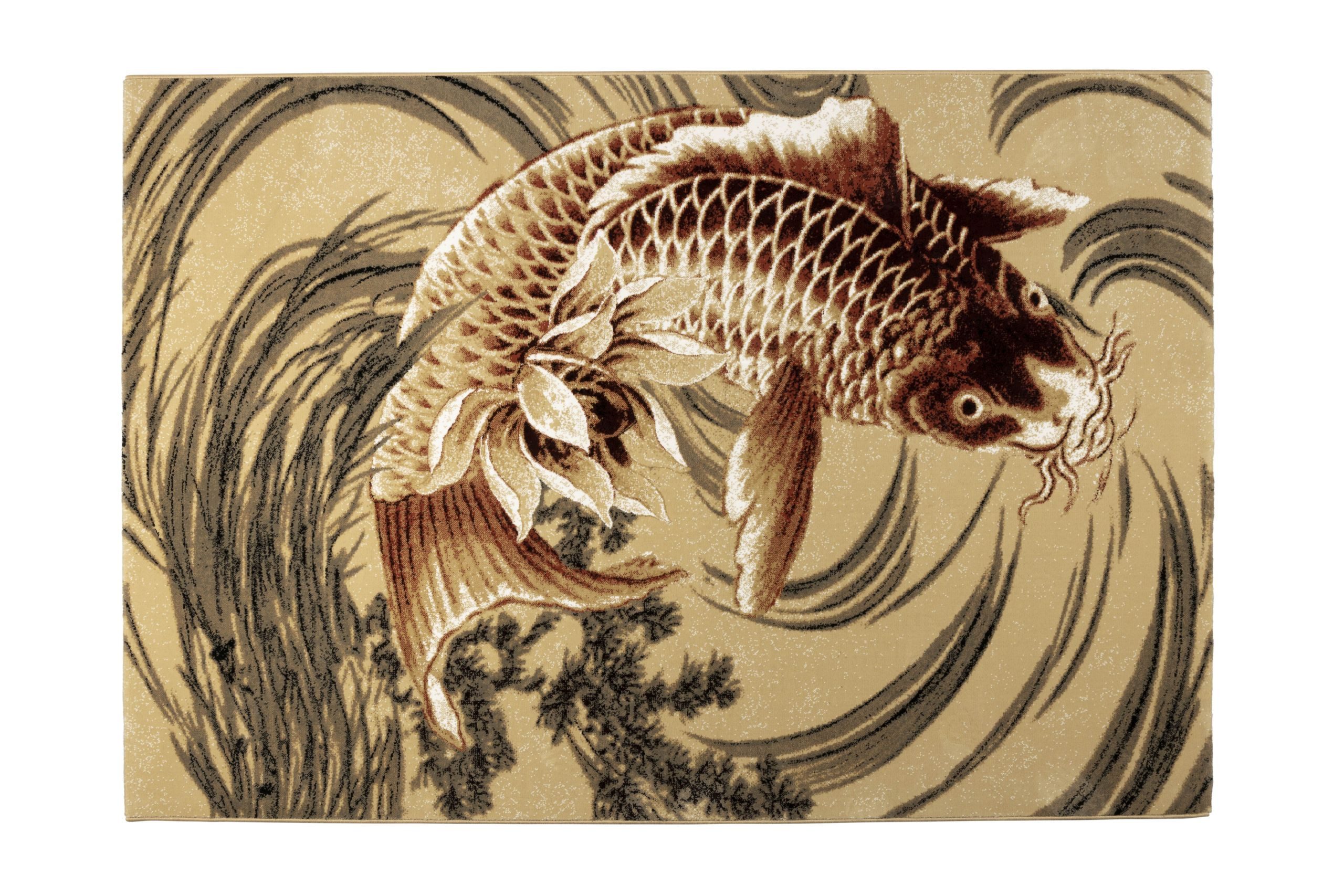 Bold Monkey Teppich Retro Teppich The Legend Of Koi in 160 x 230 cm
