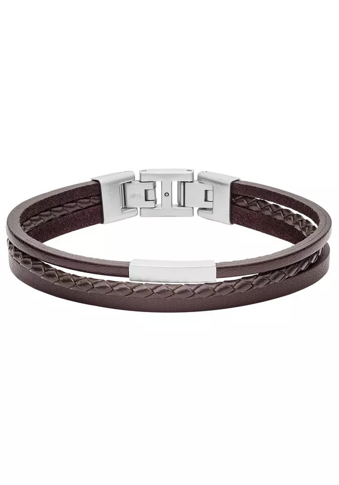 Fossil Armband Schmuck Geschenk Edelstahl Leder VINTAGE CASUAL