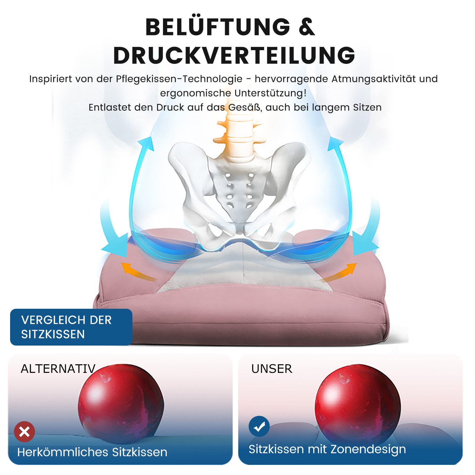 GTPLAYER Gaming-Stuhl Ergonomischer Bürostuhl Gaming Stuhl, Gamer Stuhl 150kg Belastbarkeit (Packung), Schreibtischstuhl Chefsessel mit Fußstütze höhenverstellb – Bild 3 von 5