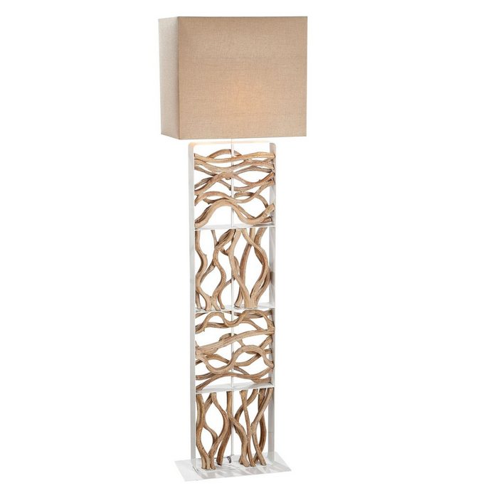 GILDE Tischleuchte GILDE Lampe Roots - beige-naturfarben - H. 163cm x B. 45cm