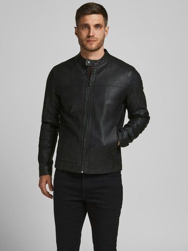 Jack & Jones Lederimitatjacke JJEWARNER JACKET NOOS