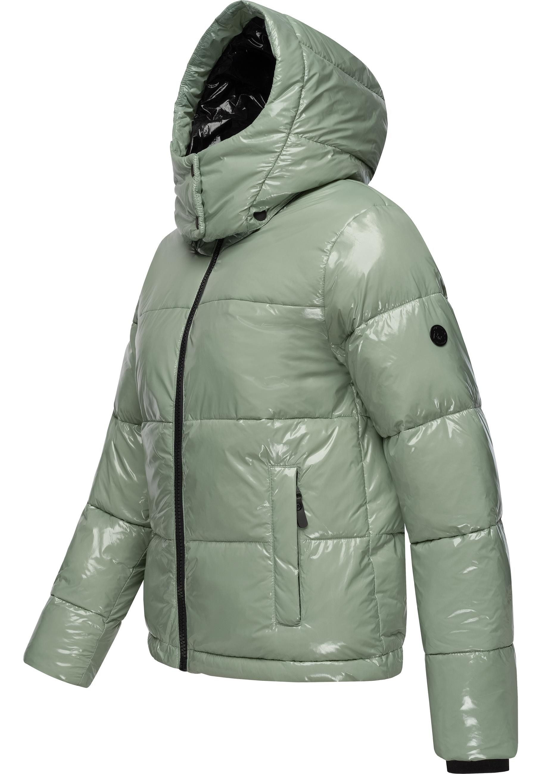 Ragwear Steppjacke Roobie super stylische, gänzende Damen Winterjacke