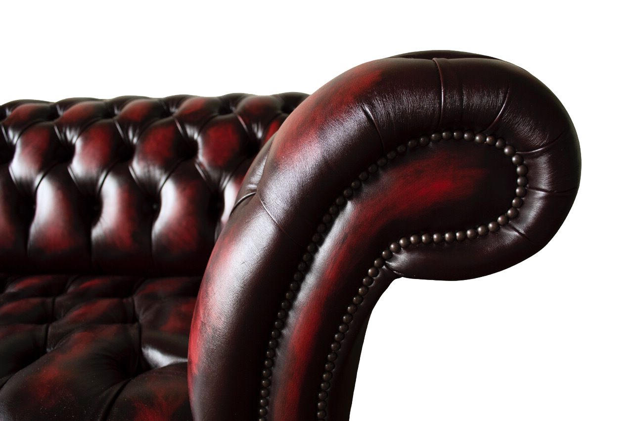 3 Luxus Chesterfield Europe Made JVmoebel Couch, Sofa Sofa Sitzer Braun-rotes in Leder Designer