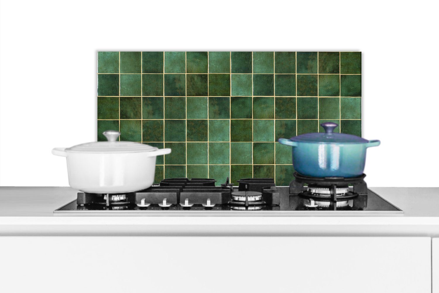 MuchoWow Küchenrückwand Fliese - Grün - Luxus - Muster, (1-tlg), 60x30 cm, Wandschutz, gegen Fett und Schmutzflecken für Küchen